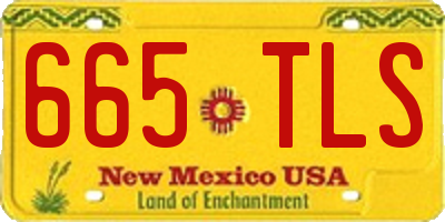NM license plate 665TLS
