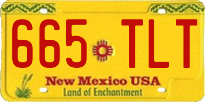 NM license plate 665TLT