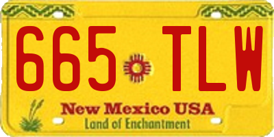 NM license plate 665TLW