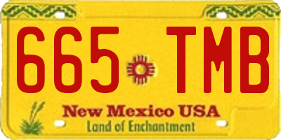 NM license plate 665TMB