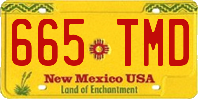 NM license plate 665TMD