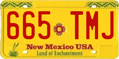 NM license plate 665TMJ