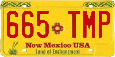 NM license plate 665TMP