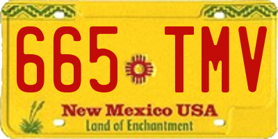 NM license plate 665TMV