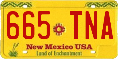 NM license plate 665TNA
