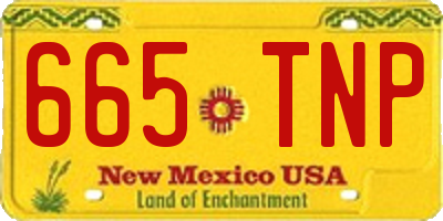 NM license plate 665TNP