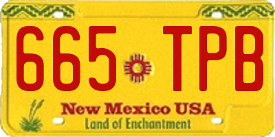 NM license plate 665TPB