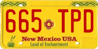 NM license plate 665TPD