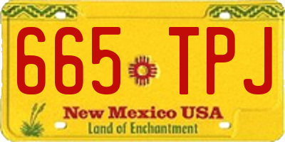 NM license plate 665TPJ
