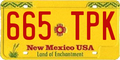 NM license plate 665TPK