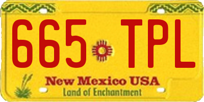 NM license plate 665TPL