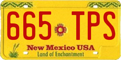 NM license plate 665TPS