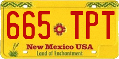 NM license plate 665TPT