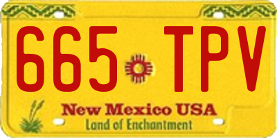 NM license plate 665TPV