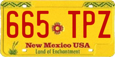 NM license plate 665TPZ