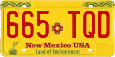 NM license plate 665TQD