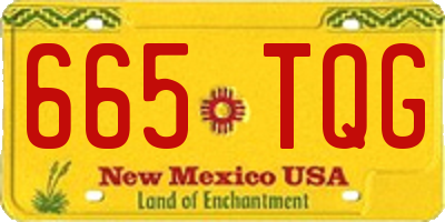 NM license plate 665TQG