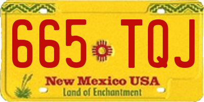 NM license plate 665TQJ