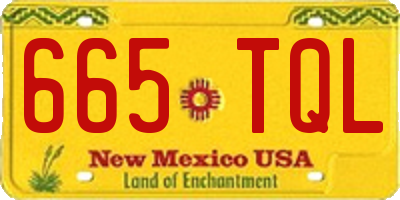 NM license plate 665TQL