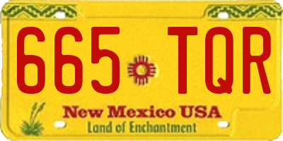 NM license plate 665TQR