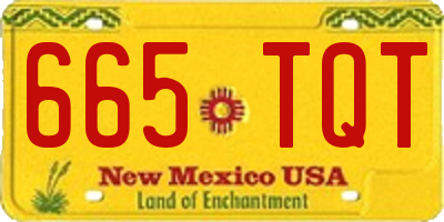 NM license plate 665TQT