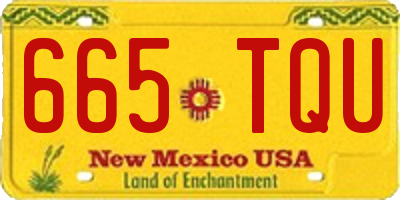 NM license plate 665TQU