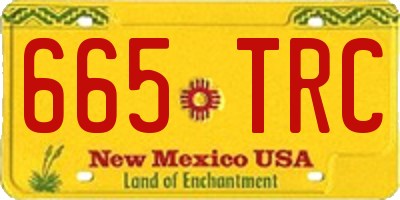 NM license plate 665TRC