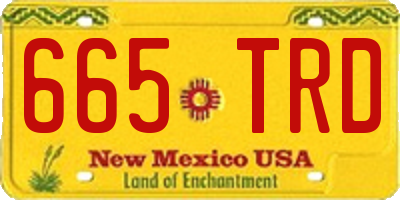 NM license plate 665TRD