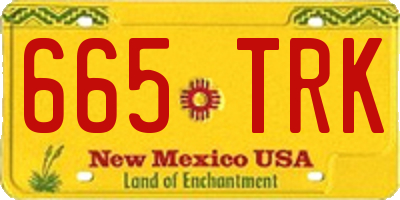 NM license plate 665TRK