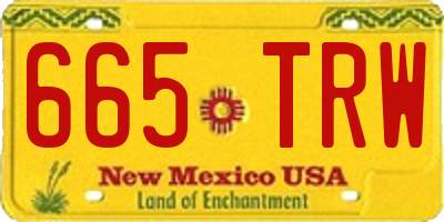 NM license plate 665TRW