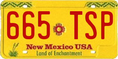 NM license plate 665TSP