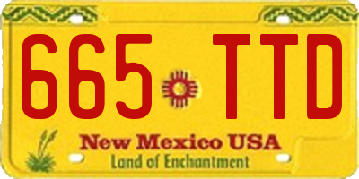 NM license plate 665TTD