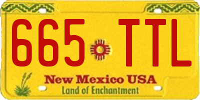 NM license plate 665TTL