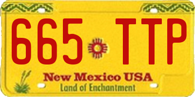NM license plate 665TTP