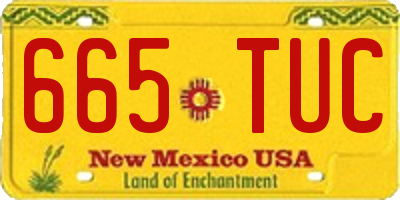 NM license plate 665TUC