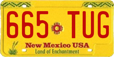 NM license plate 665TUG