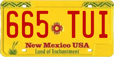 NM license plate 665TUI