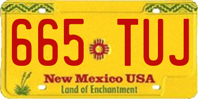NM license plate 665TUJ