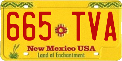 NM license plate 665TVA