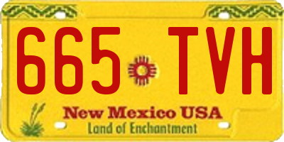NM license plate 665TVH