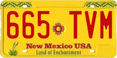 NM license plate 665TVM