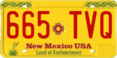 NM license plate 665TVQ