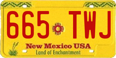 NM license plate 665TWJ