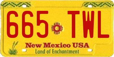 NM license plate 665TWL