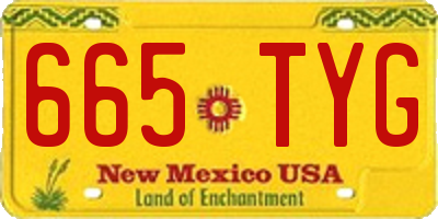 NM license plate 665TYG
