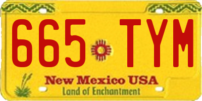 NM license plate 665TYM