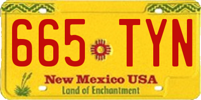 NM license plate 665TYN