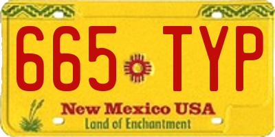 NM license plate 665TYP
