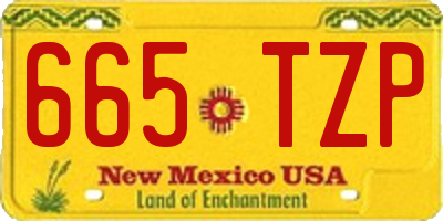 NM license plate 665TZP