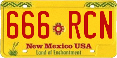 NM license plate 666RCN